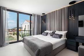 white residence with pool room