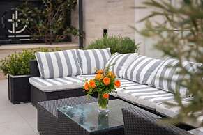 white residence with pool room