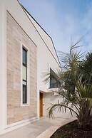white residence with pool room