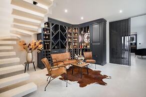 white residence with pool room