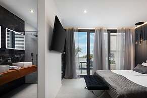 white residence with pool room