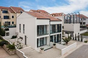 white residence with pool room