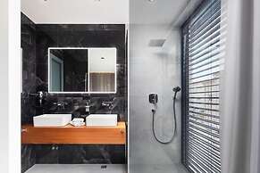 white residence with pool room