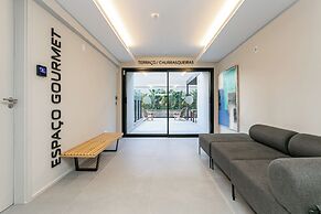 Prédio Novo e Moderno no Centro com cama king-size