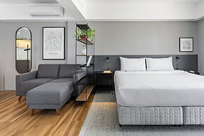 Prédio Novo e Moderno no Centro com cama king-size