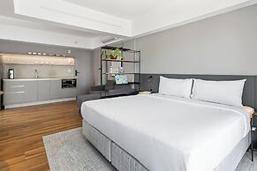 Prédio Novo e Moderno no Centro com cama king-size