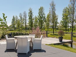 Chalet With Decorative Fireplace on a Holiday Park