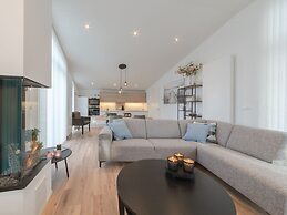 Chalet With Decorative Fireplace on a Holiday Park