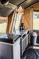 Nice Tent Lodge on a Campsite on a Lake