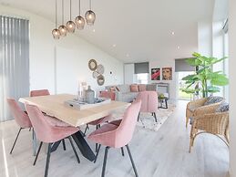 Chalet With Decorative Fireplace on a Holiday Park