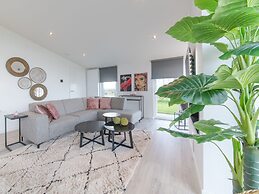 Chalet With Decorative Fireplace on a Holiday Park