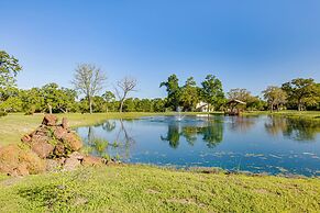 Spacious Madisonville Estate w/ Grill & Pond Views