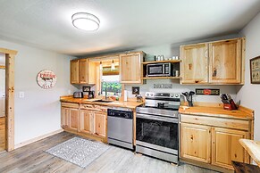 Deck & Scenic View: Historic Cabin in Piney Creek!