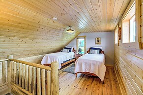 Deck & Scenic View: Historic Cabin in Piney Creek!