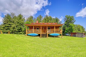 Deck & Scenic View: Historic Cabin in Piney Creek!