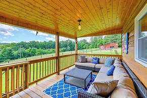 Deck & Scenic View: Historic Cabin in Piney Creek!