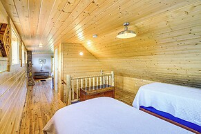 Deck & Scenic View: Historic Cabin in Piney Creek!