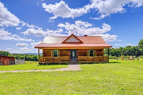 Deck & Scenic View: Historic Cabin in Piney Creek!