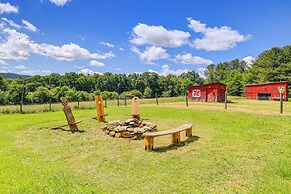 Deck & Scenic View: Historic Cabin in Piney Creek!