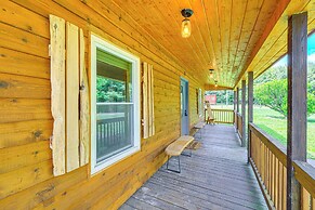 Deck & Scenic View: Historic Cabin in Piney Creek!