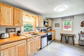 Deck & Scenic View: Historic Cabin in Piney Creek!