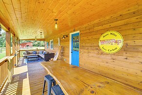 Deck & Scenic View: Historic Cabin in Piney Creek!