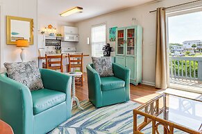 Oak Island Condo w/ Ocean View: Steps to Beach!