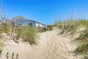 Oak Island Condo w/ Ocean View: Steps to Beach!