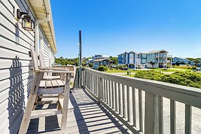 Oak Island Condo w/ Ocean View: Steps to Beach!