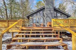 Creek Access & Deck: Family Pocono Pines Cottage