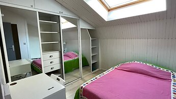 Bright bedroom in a family house