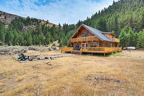 Riverfront Montana Log Cabin w/ Mountain Views!