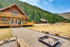 Riverfront Montana Log Cabin w/ Mountain Views!