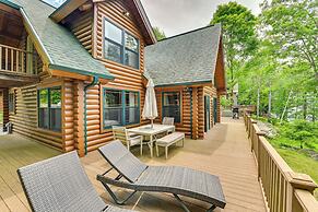 Lakefront Corinth Log Home: Private Dock, Fire Pit