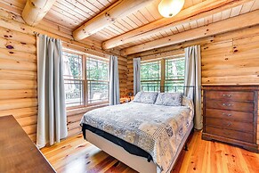 Lakefront Corinth Log Home: Private Dock, Fire Pit