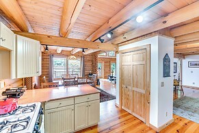 Lakefront Corinth Log Home: Private Dock, Fire Pit