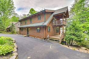 Lakefront Corinth Log Home: Private Dock, Fire Pit