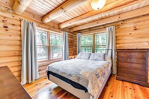 Lakefront Corinth Log Home: Private Dock, Fire Pit