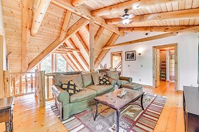 Lakefront Corinth Log Home: Private Dock, Fire Pit