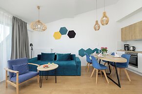 Blue and Yellow Apartment by Renters