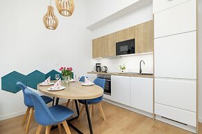 Blue and Yellow Apartment by Renters