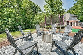 Porch & Fire Pit: Shawnee on Delaware Home!