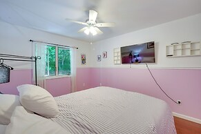 Porch & Fire Pit: Shawnee on Delaware Home!