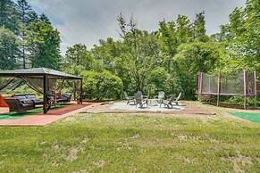 Porch & Fire Pit: Shawnee on Delaware Home!