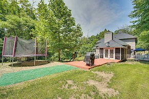 Porch & Fire Pit: Shawnee on Delaware Home!