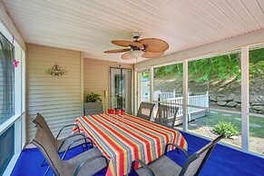 Porch & Fire Pit: Shawnee on Delaware Home!