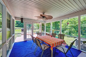 Porch & Fire Pit: Shawnee on Delaware Home!