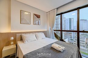 MHFA Studios em Prédio Luxuoso Vista Mar