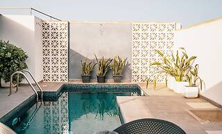 A pet Friendly Farmhouse With a Rooftop Pool