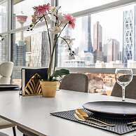 DT Upscale Corner Unit Tower Views Free Parking